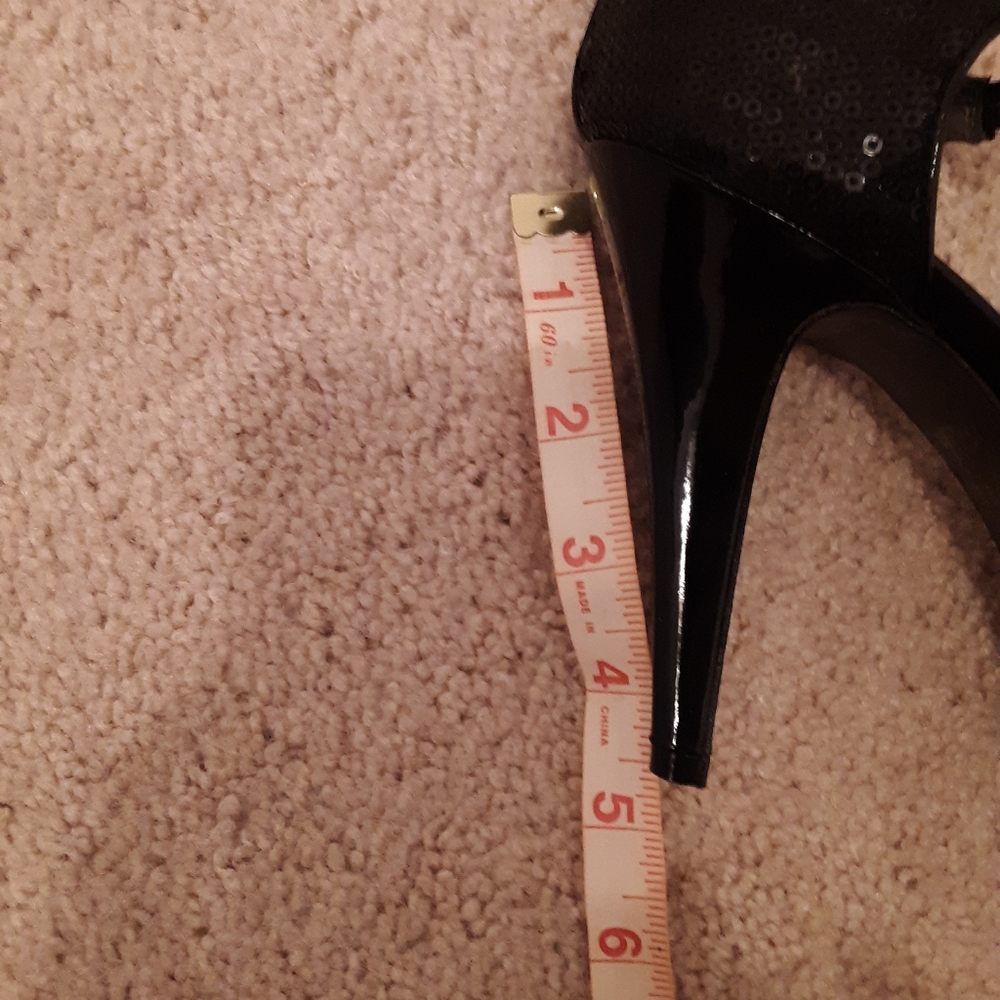 Sequin Black High Heel - Picture 6 of 7